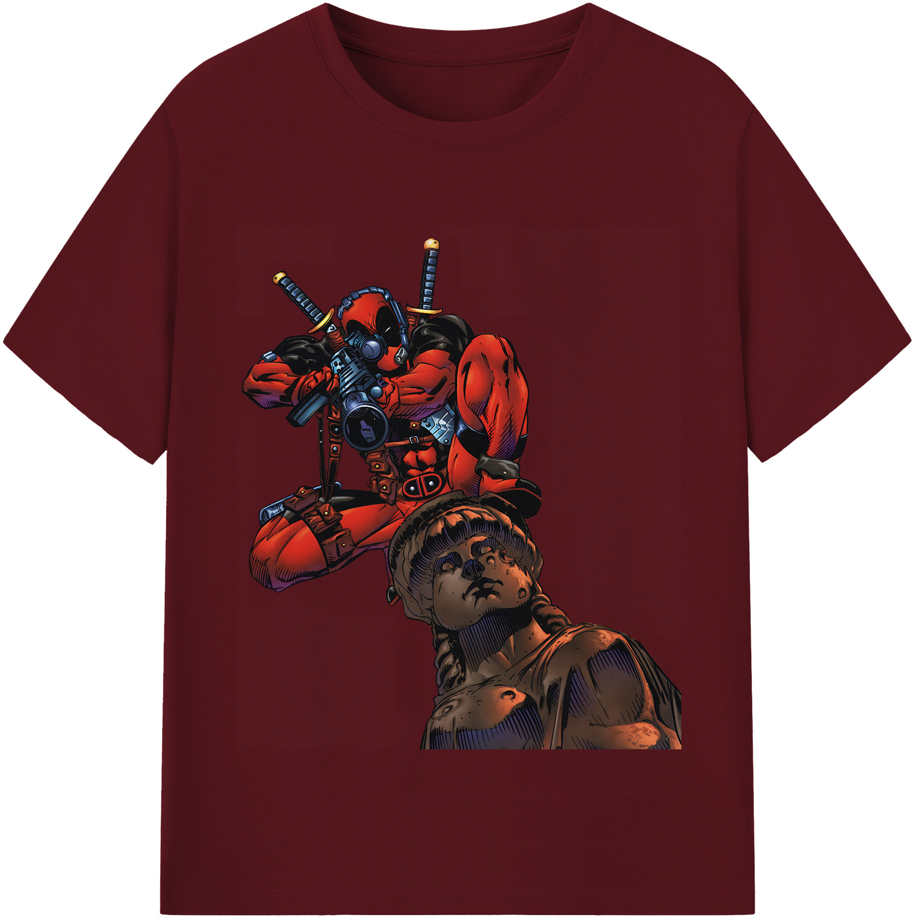 （画像用） Deadpool デッドプール 綿100％半袖Tシャツ（フロントプリント）